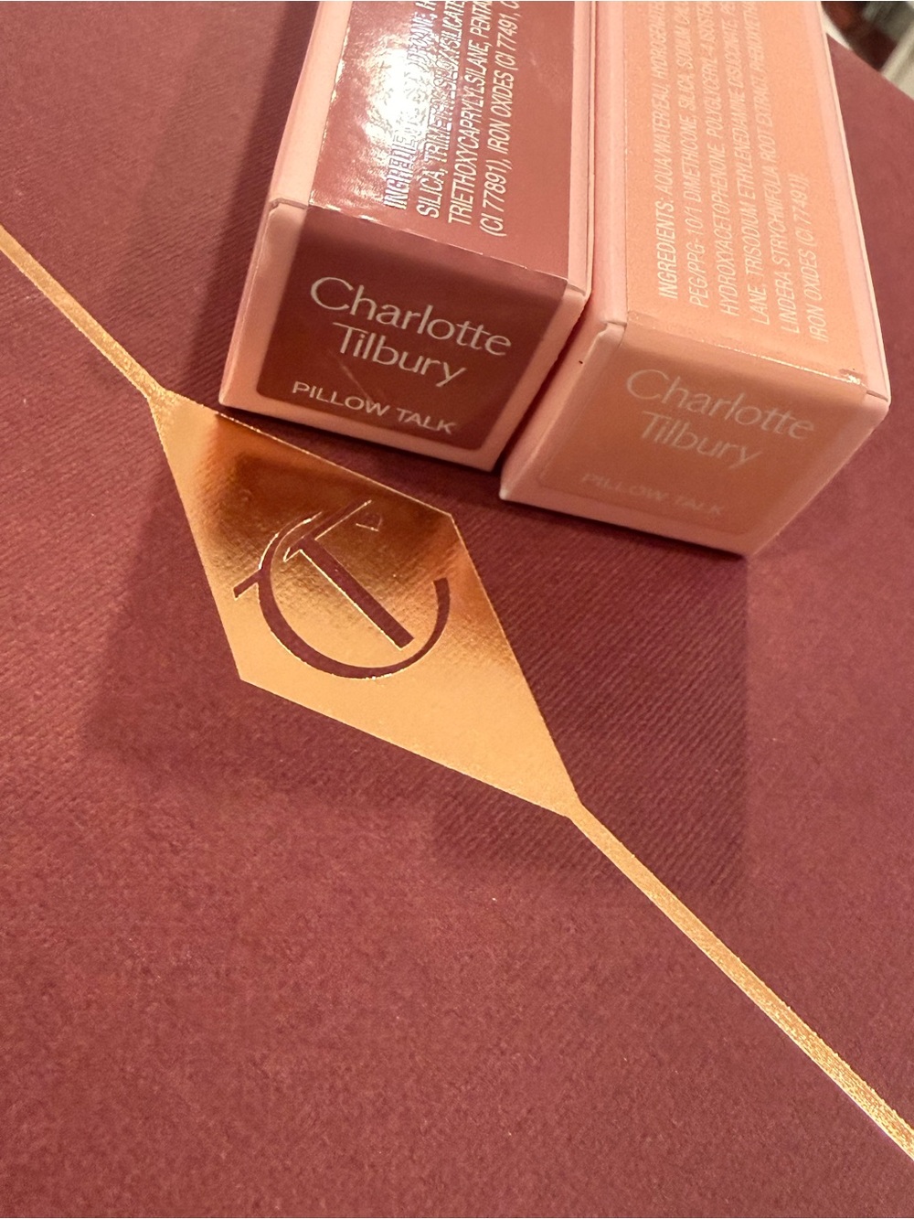 Charlotte Tilbury Pillow Talk Lipstick Duo in Mauve Pink and Soft Nude